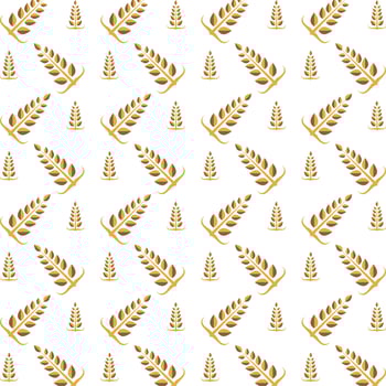 Wheat crafty trendy multicolor repeating pattern illustration background design vector