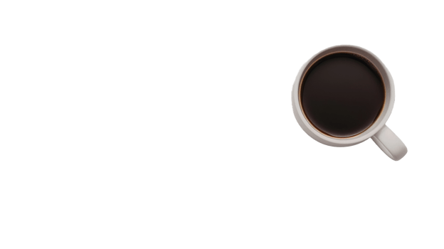 Modern White Coffee Cup with Steaming Coffee on the transparent background, Format png
