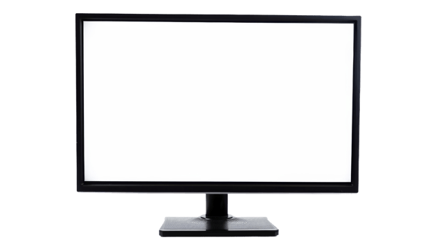 Blank Desktop Monitor on the transparent background, Format png