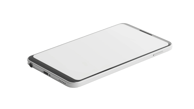 Professional Smartphone Display on the transparent background, Format png