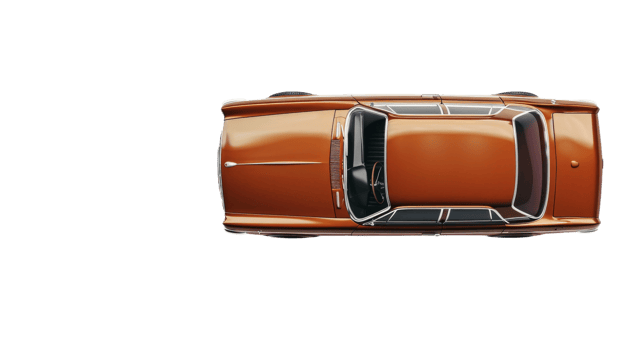 Sleek Brown Car on the transparent background, Format png