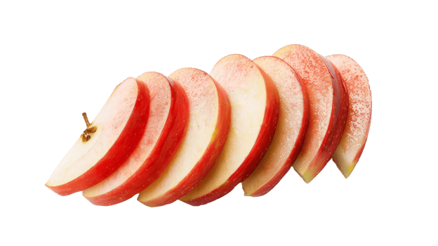 Sliced Apples on the transparent background, Format png