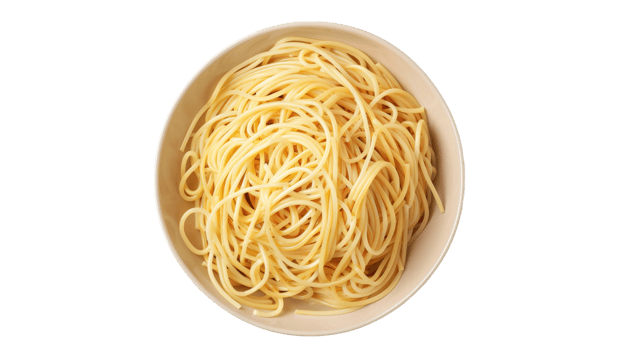 Sleek Noodle Display on the transparent background, Format png