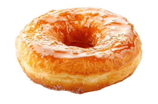 Glazed Donut with Caramel Sauce png