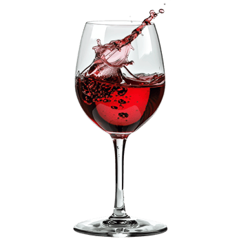 Glass of wine, on transparent background png