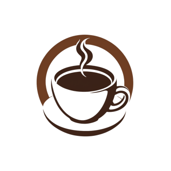 Collection of Simple Coffee Cup Logo Designs Isolated png