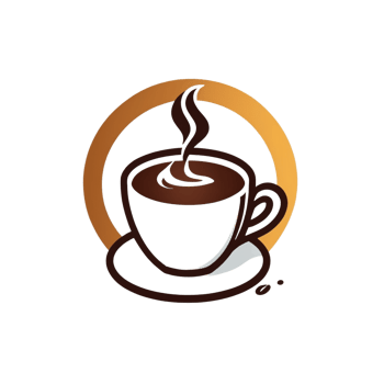 Collection of Simple Coffee Cup Logo Designs Isolated png