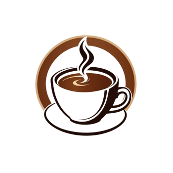 Collection of Simple Coffee Cup Logo Designs Isolated png