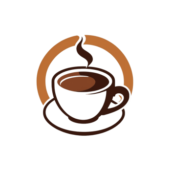 Collection of Simple Coffee Cup Logo Designs Isolated png