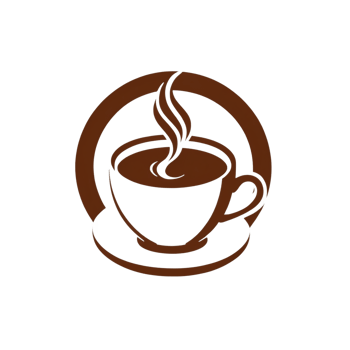 Collection of Simple Coffee Cup Logo Designs Isolated png
