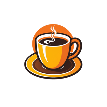 Collection of Simple Coffee Cup Logo Designs Isolated png