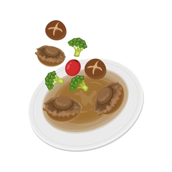 levitation Braised abalone vector