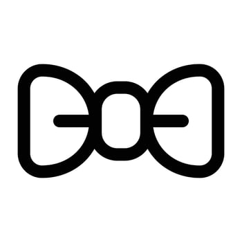 Simple Bowtie icon. The icon can be used for websites, print templates, presentation templates, illustrations, etc vector