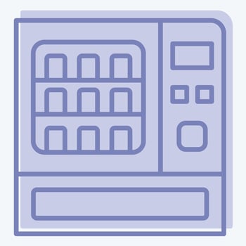 Icon Drinking Water Vending Machine. related to Train Station symbol. two tone style. simple design illustration vector