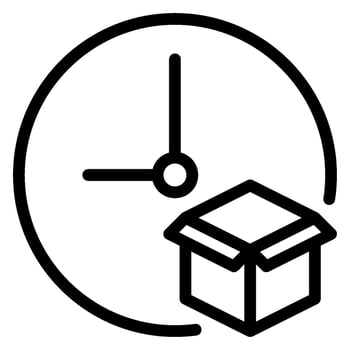 parcel line icon vector