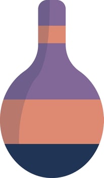 Ceramic Vase Illustration in Flat Design. Isolated on White Background vector