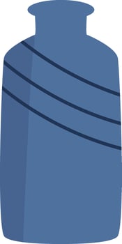 Ceramic Vase Illustration in Flat Design. Isolated on White Background vector