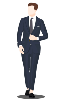 man in a suit and tie in a faceless cartoon png