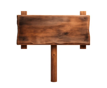 wooden sign post isolated png