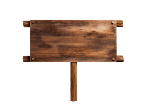 wooden sign post isolated png