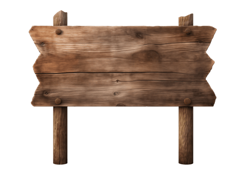 wooden sign post isolated png
