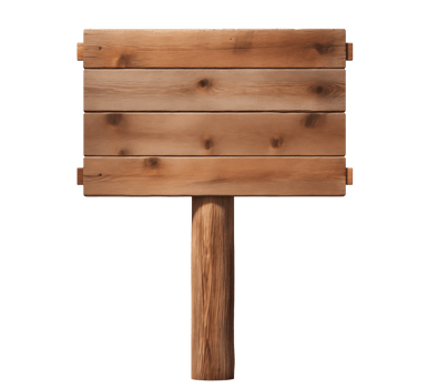 wooden sign post isolated png