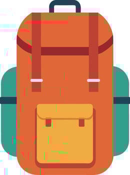 A hiking camp Backpack illustration vector