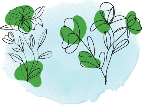 Hand drawn stencil element collection vector