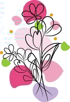 Watercolor floral arrangement collection vector