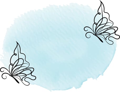 Butterfly outline with drawn details collection vector