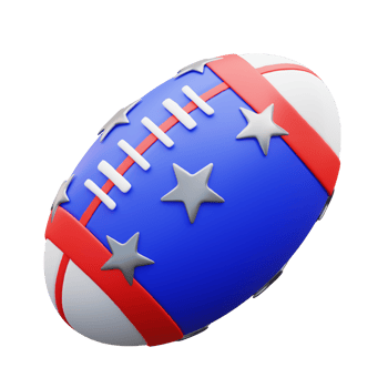 3d illustration American Football Ball png