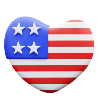 3d illustration Love America png