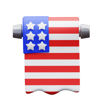 3d illustration usa badge png
