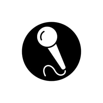 Microphone icon . mic illustration sign. Karaoke symbol. Audio logo. vector