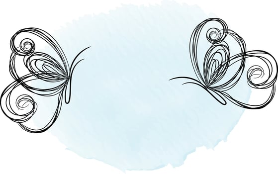 Beautiful butterfly outline illustration vector