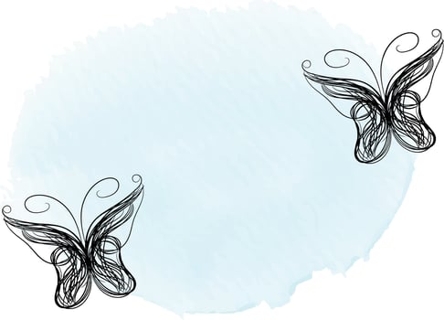 Beautiful butterfly outline illustration vector
