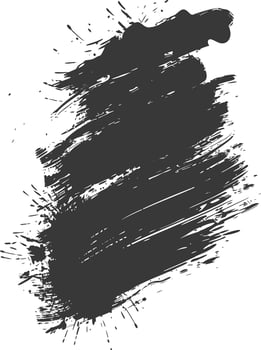 Silhouette brush stroke black color only vector