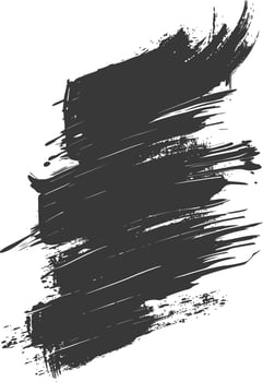 Silhouette brush stroke black color only vector