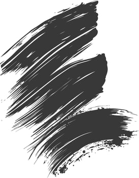 Silhouette brush stroke black color only vector