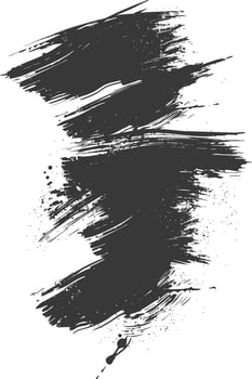 Silhouette brush stroke black color only vector