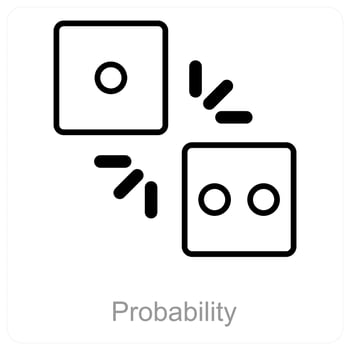 Probability and chance icon concept vector