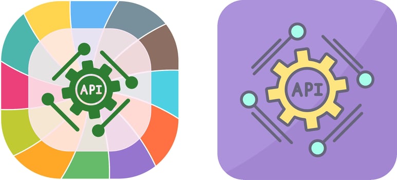 Api Icon Design vector