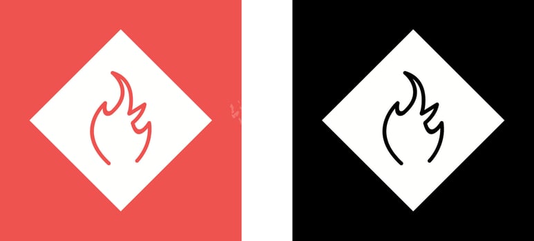 Danger of Flame Icon Design vector