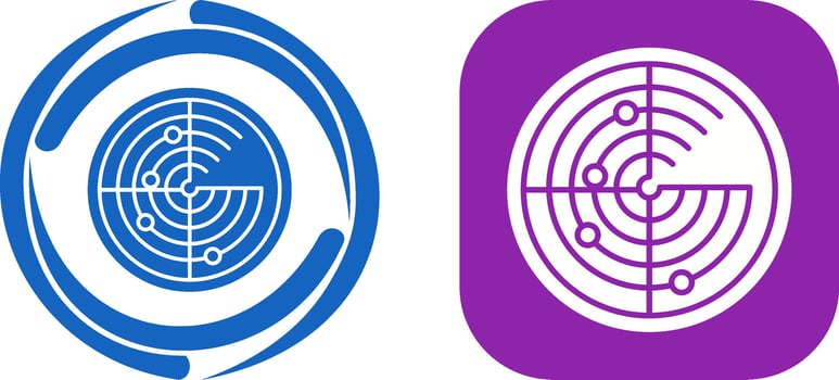 Radar Icon Design vector