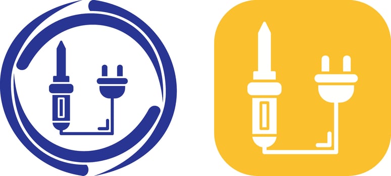 Soldering Iron Icon Design vector