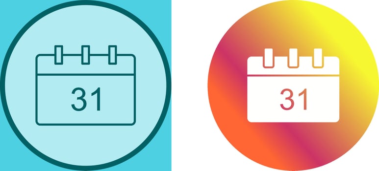 Unique Calendar Icon Design vector