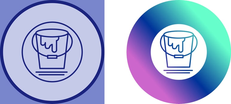 Paint Bucket Icon Design vector