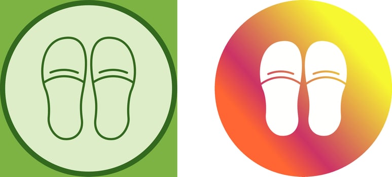 Slippers Icon Design vector