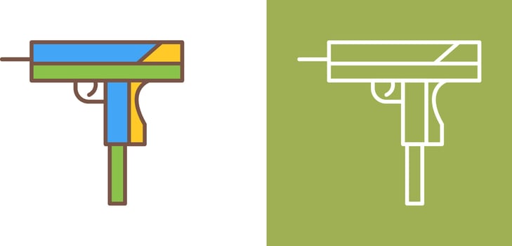 Unique Gun Icon Design vector
