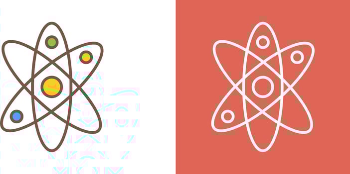 Atom Icon Design vector